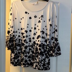 Calvin Klein Black Floral Blouse